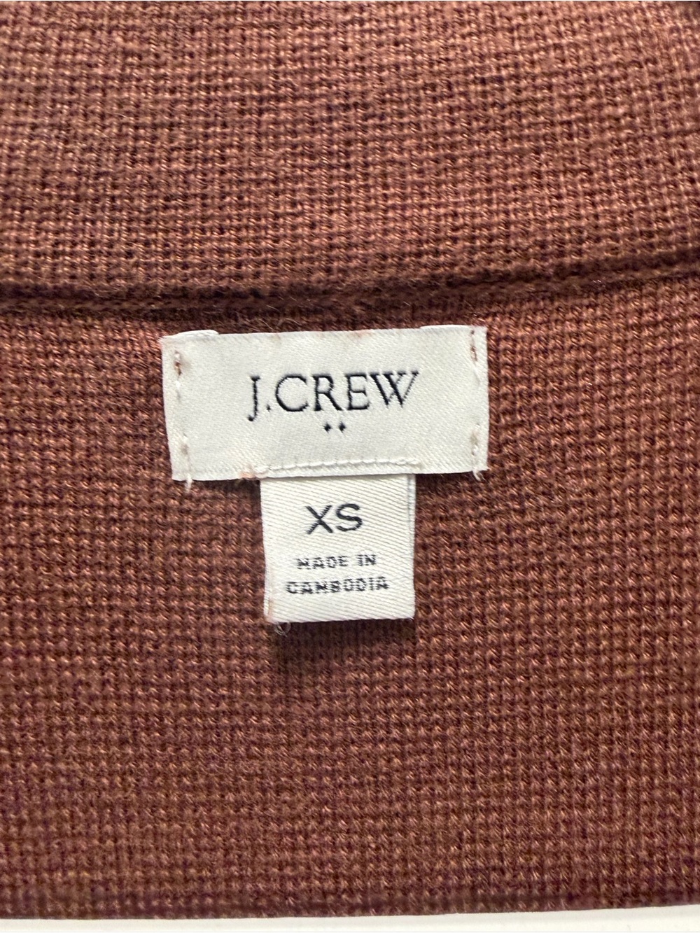 J. Crew Factory Brown Knit Single-Button Cardigan Sweater Blazer - Picture 3 of 3